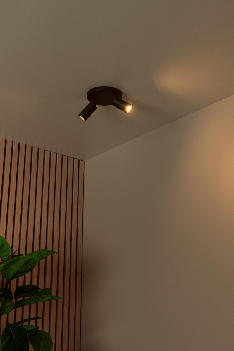 Lucide RITMO - Ceiling spotlight - Ø 15 cm - 2xGU10 (MR11) - Black